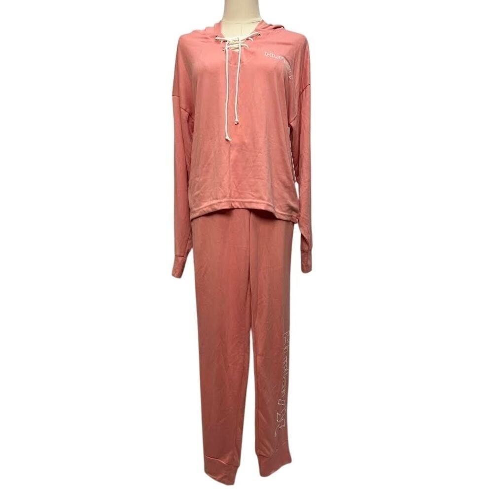 NWT! Hurley Hoodie Pajamas Lounge Set Pink MEDIUM